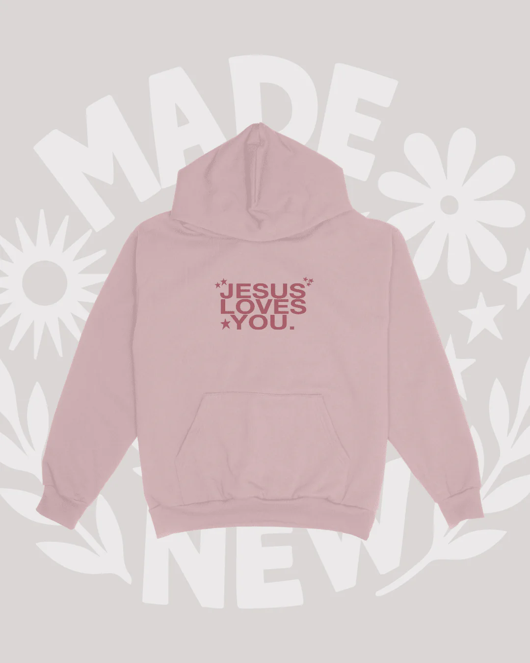 NEW || "Made New" Hoodie || Blush Pink - Image 2