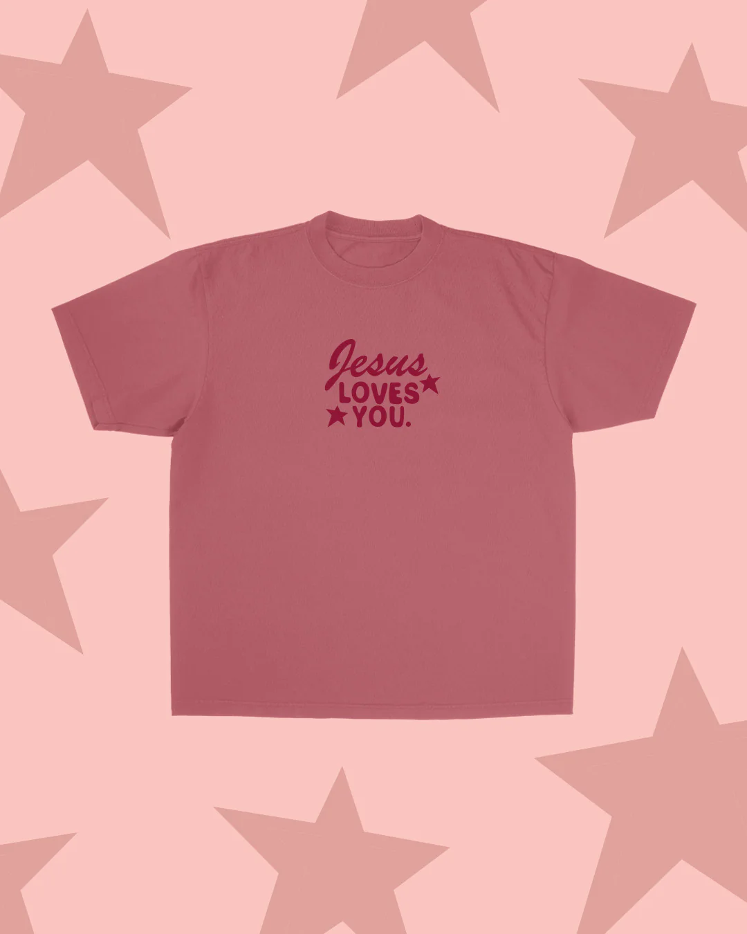"Heavens Declare His Glory" Tee || Terracotta Rose - Image 2